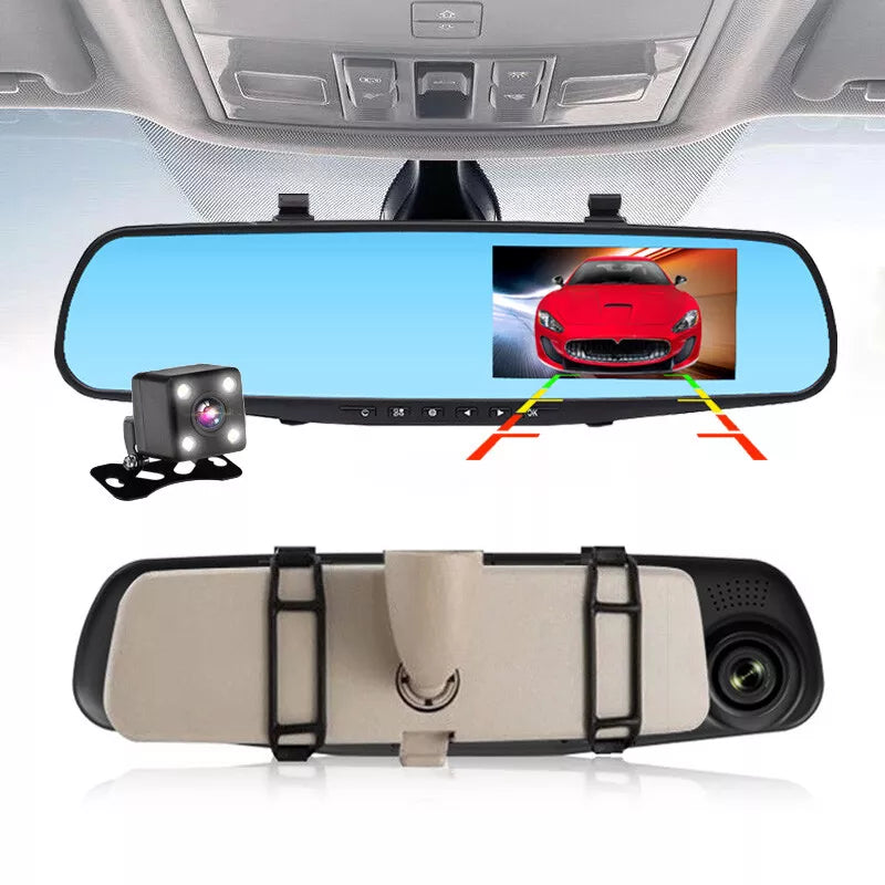Retrovisor con Camara Dual para Auto