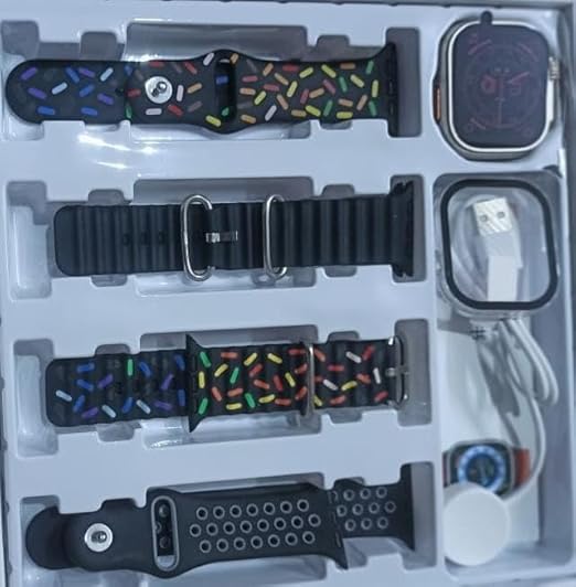 Smartwatch Rainbow Ultra con fajas intercambiables y Airpods test