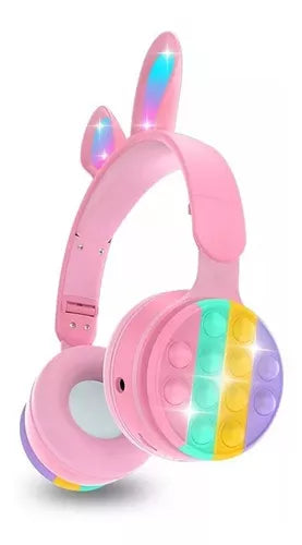 Auriculares Inalambricos Con Orejas De Conejo Popit Led PM-06