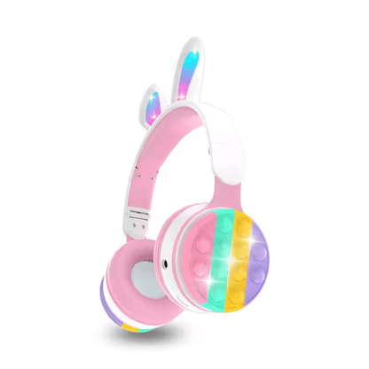 Auriculares Inalambricos Con Orejas De Conejo Popit Led PM-06