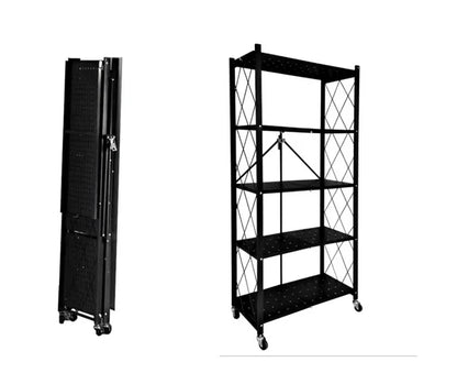 Estantería Plegable con Ruedas de 5 Niveles