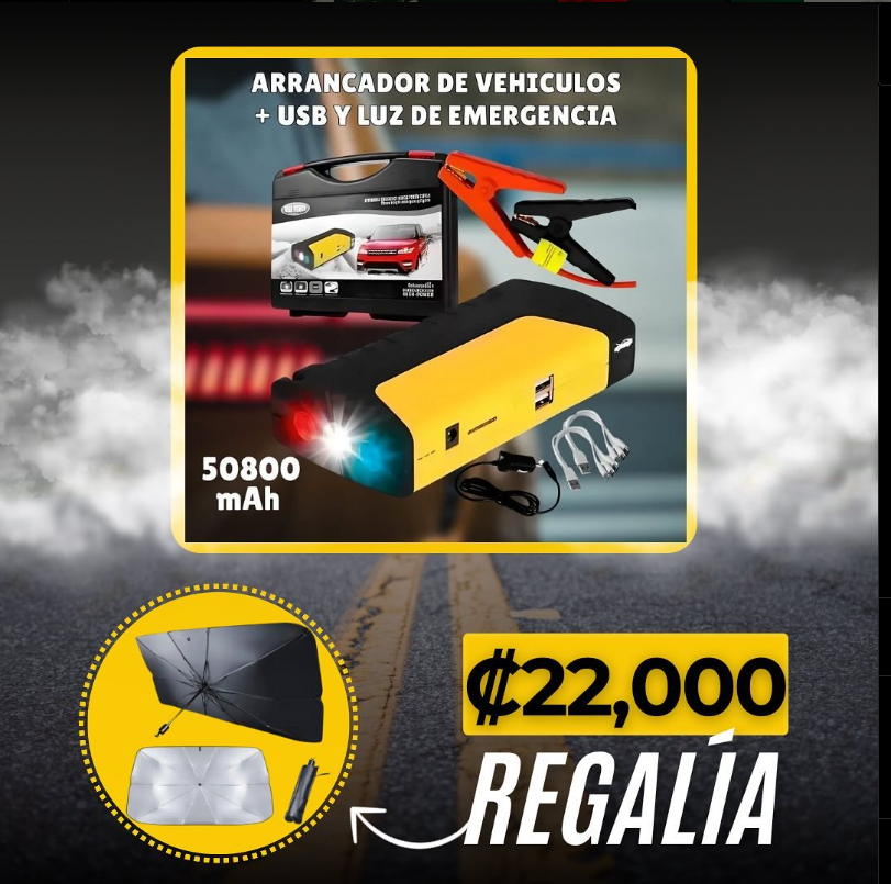 Arrancador de Carro + Sombrilla de parabrisas (Oferta)