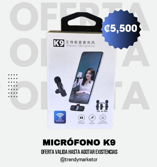 Micrófono inalámbrico K9
