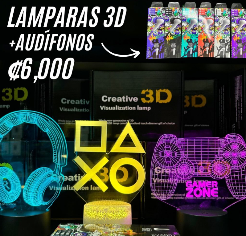 Lampara 3D + Audífonos de Regalo 🎧 (Oferta)