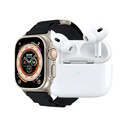 Smartwatch Ultra 19 con fajas intercambiables y Airpods