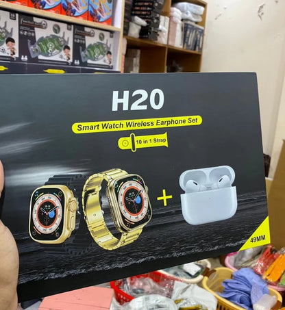 Smartwatch H20 con fajas intercambiables y Airpods