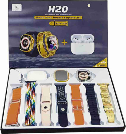 Smartwatch H20 con fajas intercambiables y Airpods