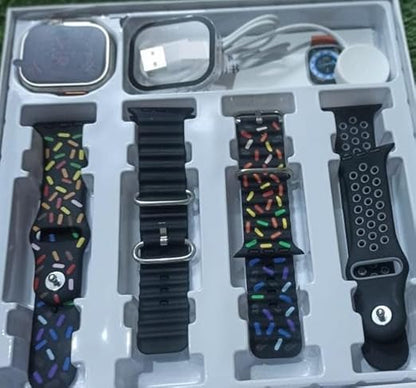 Smartwatch Rainbow Ultra con fajas intercambiables y Airpods test
