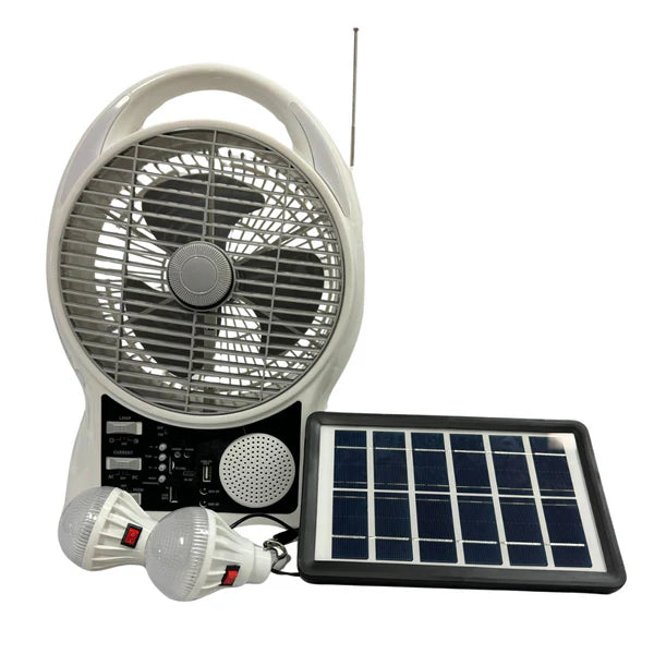 Ventilador Solar Recargable 6 en 1