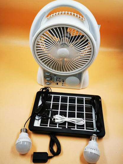 Ventilador Solar Recargable 6 en 1