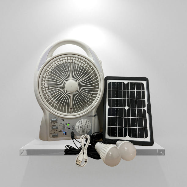 Ventilador Solar Recargable 6 en 1